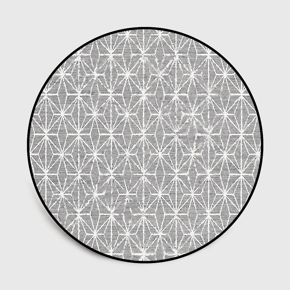 Abstract Geometric Circular Floor Mats, Living Room Bedroom Decoration