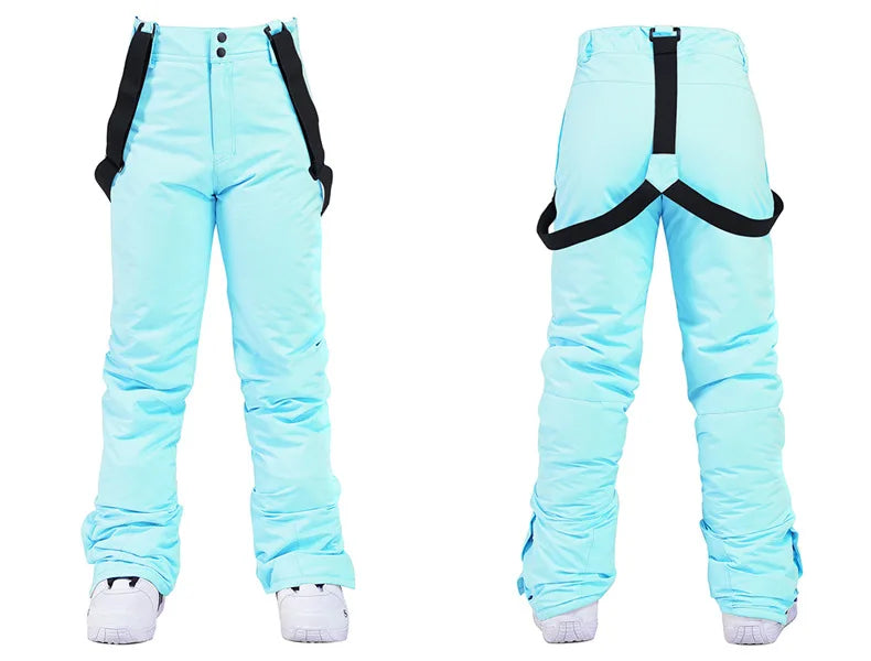 10K Pure White Ski Suit for Women, Snowboard Clothing Sets, Waterproof Windproof Skiing Jacket Pants Snow Overalls Couple Winter