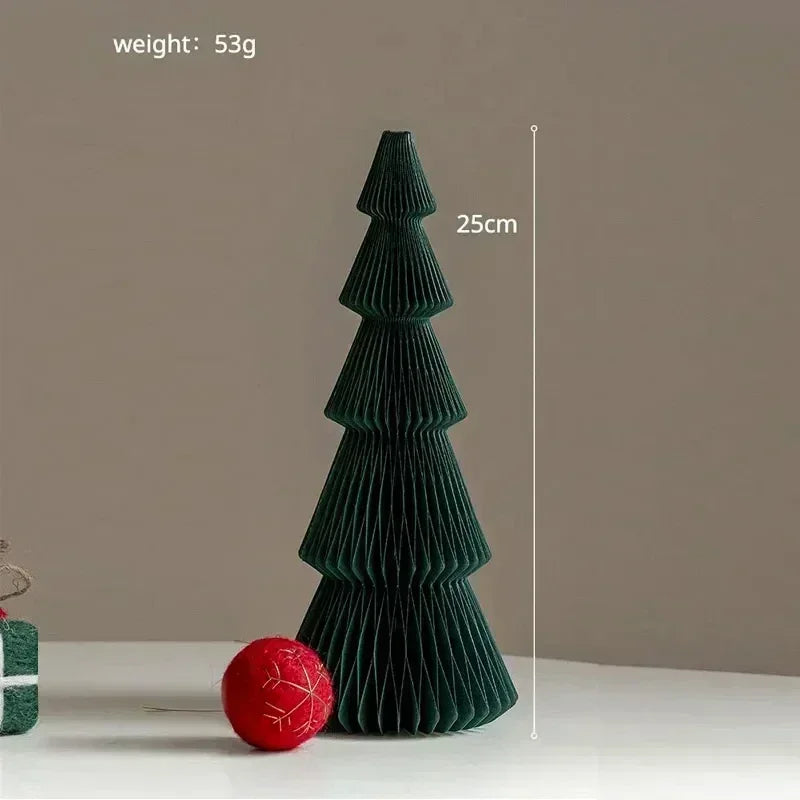 Christmas decoration paper christmas tree creative honeycomb folding table ornaments window scene decoration gift pendant