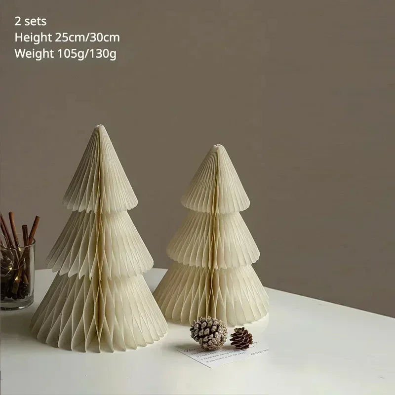 Christmas decoration paper christmas tree creative honeycomb folding table ornaments window scene decoration gift pendant