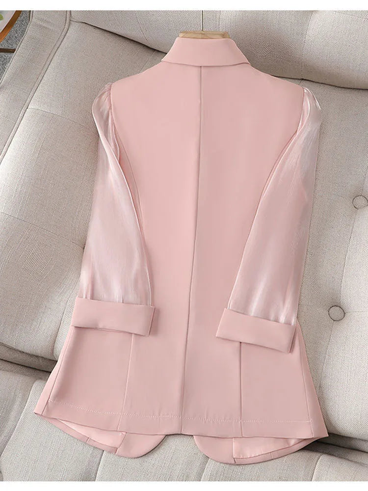 Sleeves Casual Jacket Lady Office Blazer