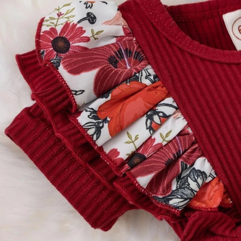 Floral Clothes Baby Crawling Clothes