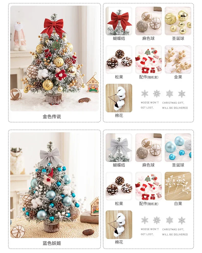 Christmas Decoration Christmas Tree Home Desktop Ornament 0.6 Meters Mini Desktop Ins Simulation Tree Package