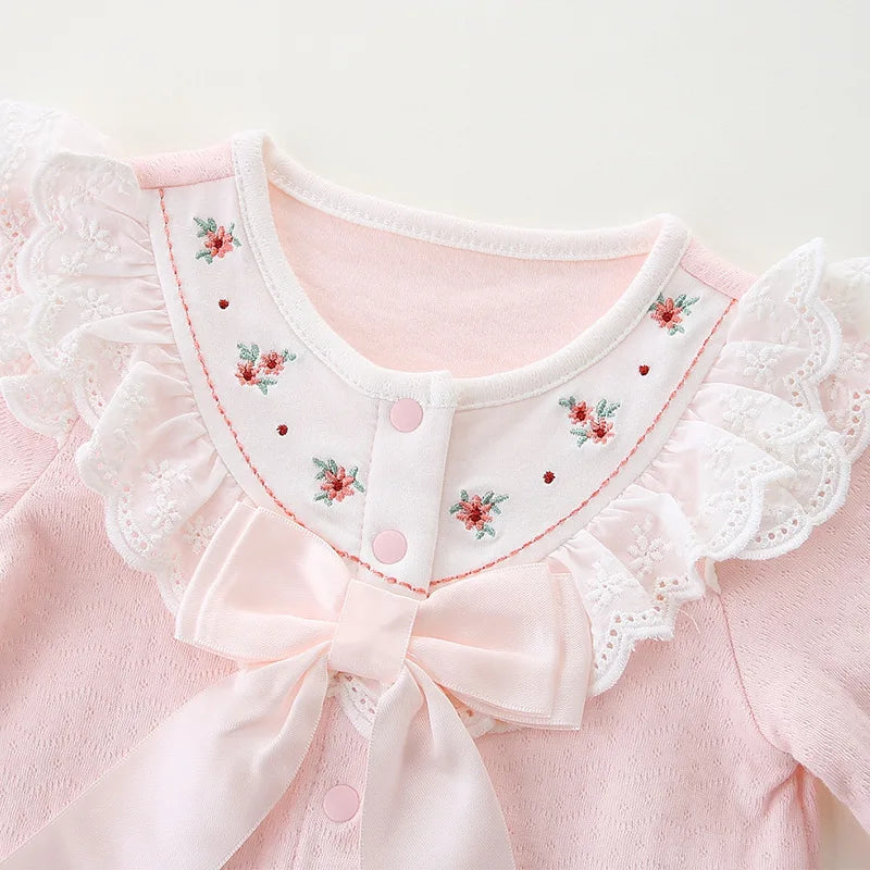 Infant Baby Girls Jumpsuit+Hat