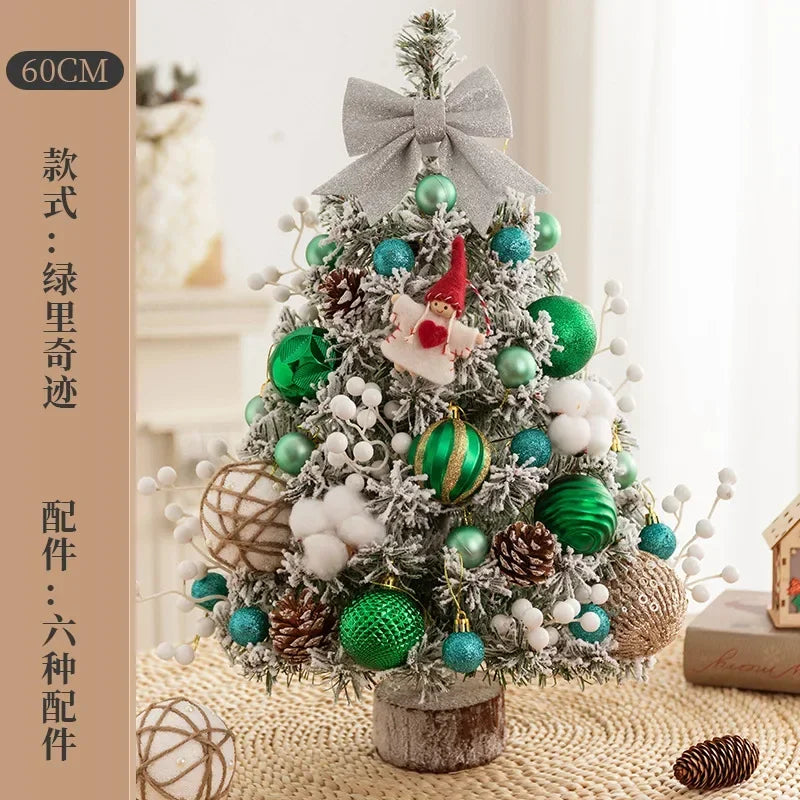 Christmas Decoration Christmas Tree Home Desktop Ornament 0.6 Meters Mini Desktop Ins Simulation Tree Package