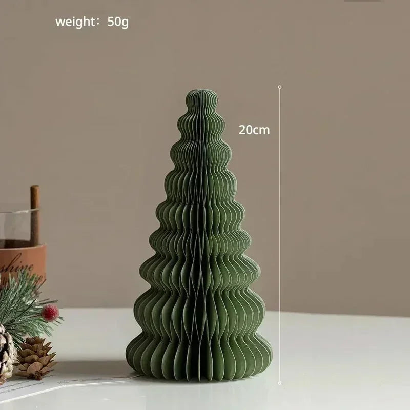 Christmas decoration paper christmas tree creative honeycomb folding table ornaments window scene decoration gift pendant