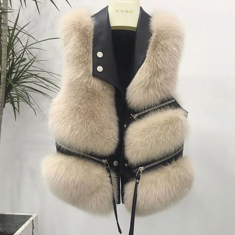 Fur Coat Women's Vest Short