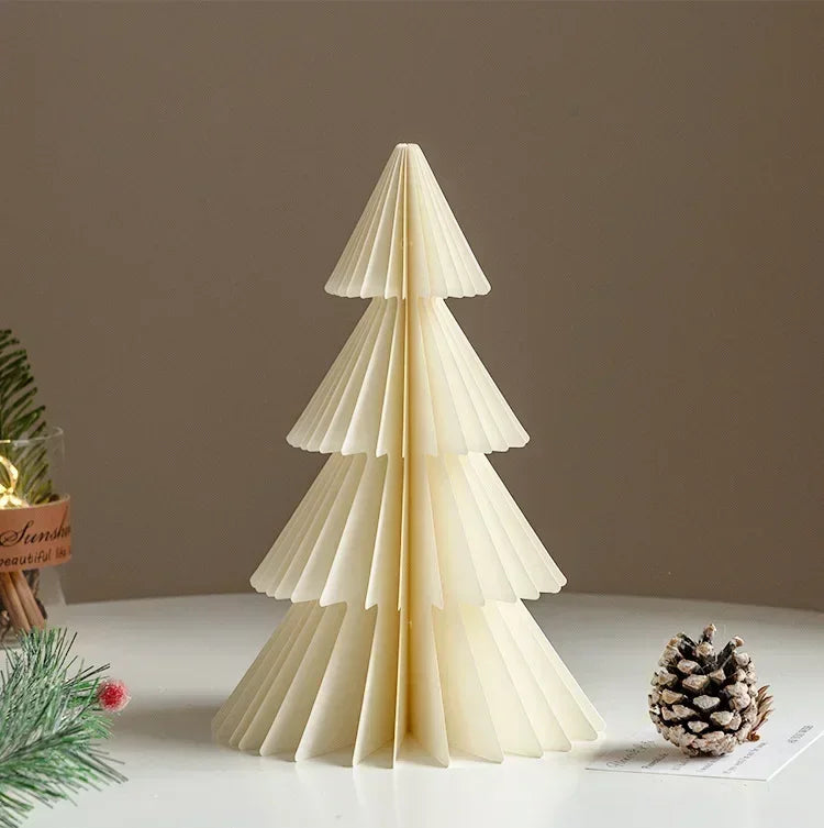 Christmas decoration paper christmas tree creative honeycomb folding table ornaments window scene decoration gift pendant