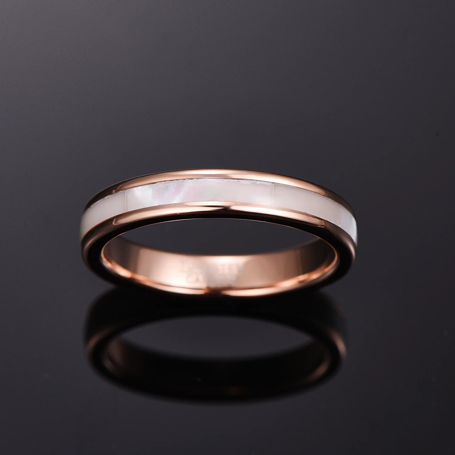 Women's Rose Gold Tungsten Steel Ring