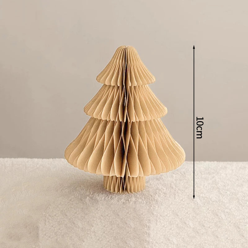 Christmas Honeycomb Ball 3D Christmas Tree Ornament Paper Hanging Xmas Decoration 2025 Party Favors Navidad New Year Kids Gift