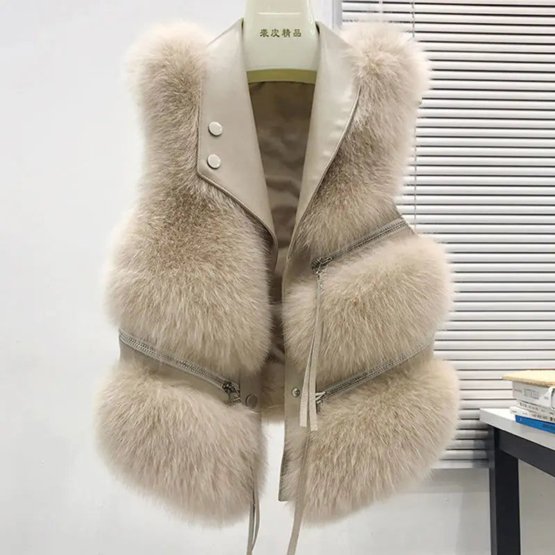 Fur Coat Women's Vest Short