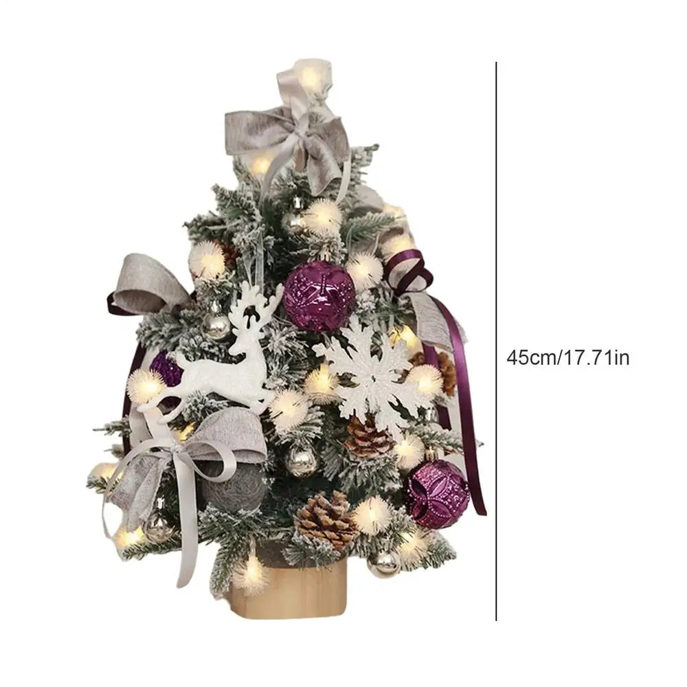 2025 New DIY Christmas Tree Mini Christmas Tree 45cm Tabletop Home Decoration Xmas Tree Ornaments Christmas Party New Year