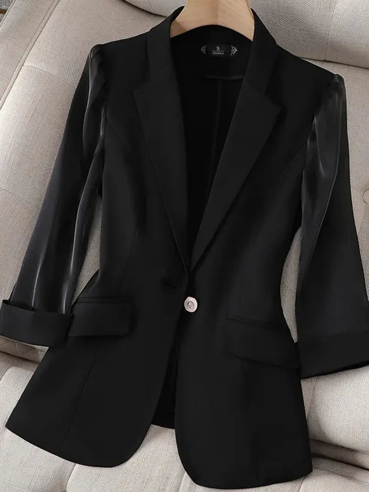 Sleeves Casual Jacket Lady Office Blazer