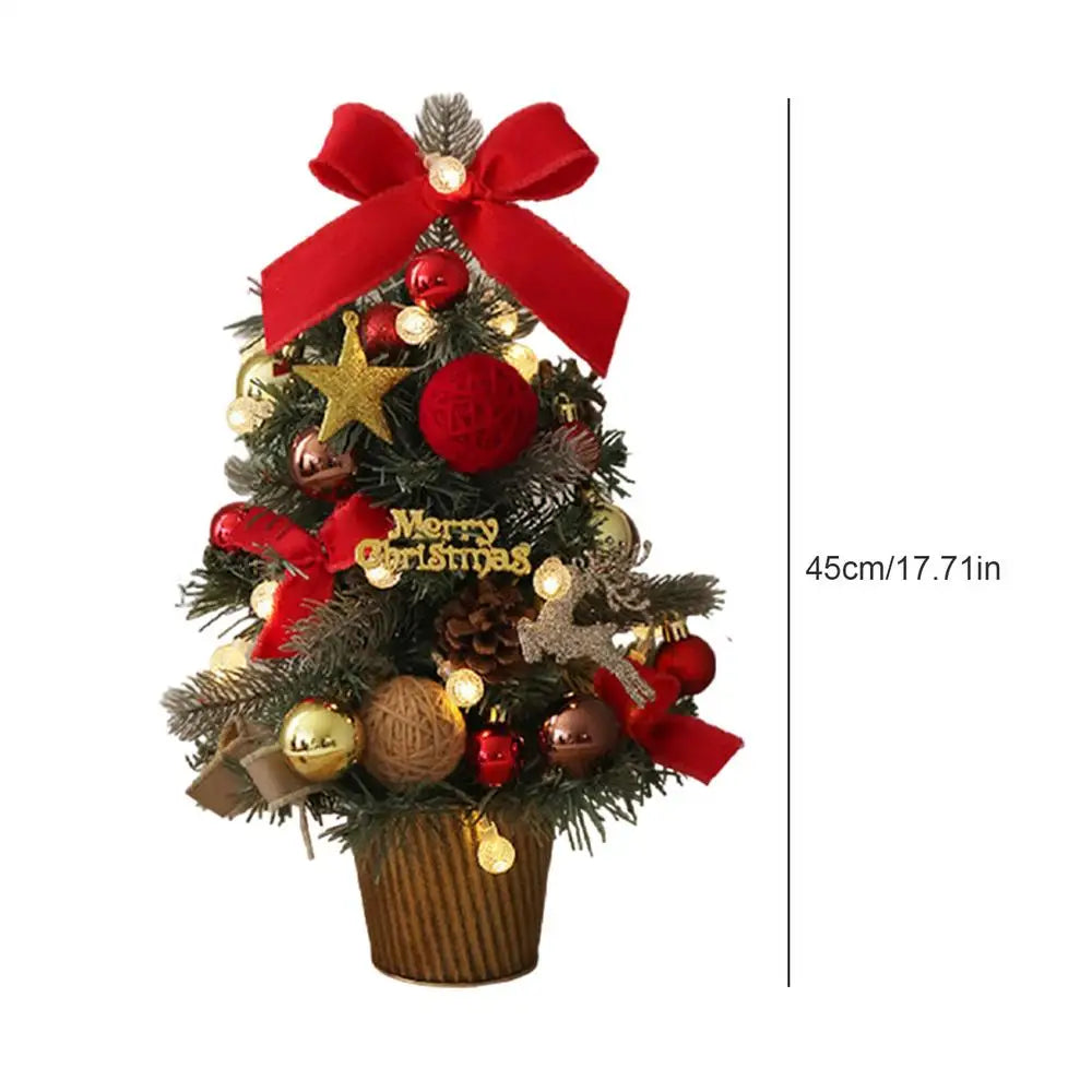 2025 New DIY Christmas Tree Mini Christmas Tree 45cm Tabletop Home Decoration Xmas Tree Ornaments Christmas Party New Year