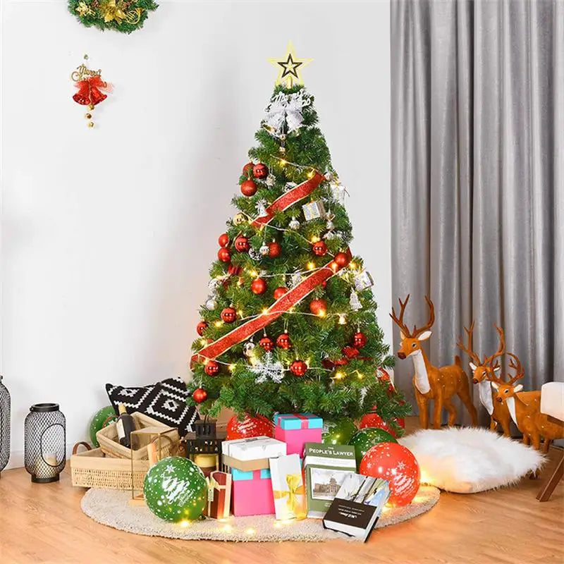 2.1m~1.2m PVC Large Christmas Tree Encryption Green Snow Tree Christmas Decoration 2025 New Year Home Party Hotel Scene Decor