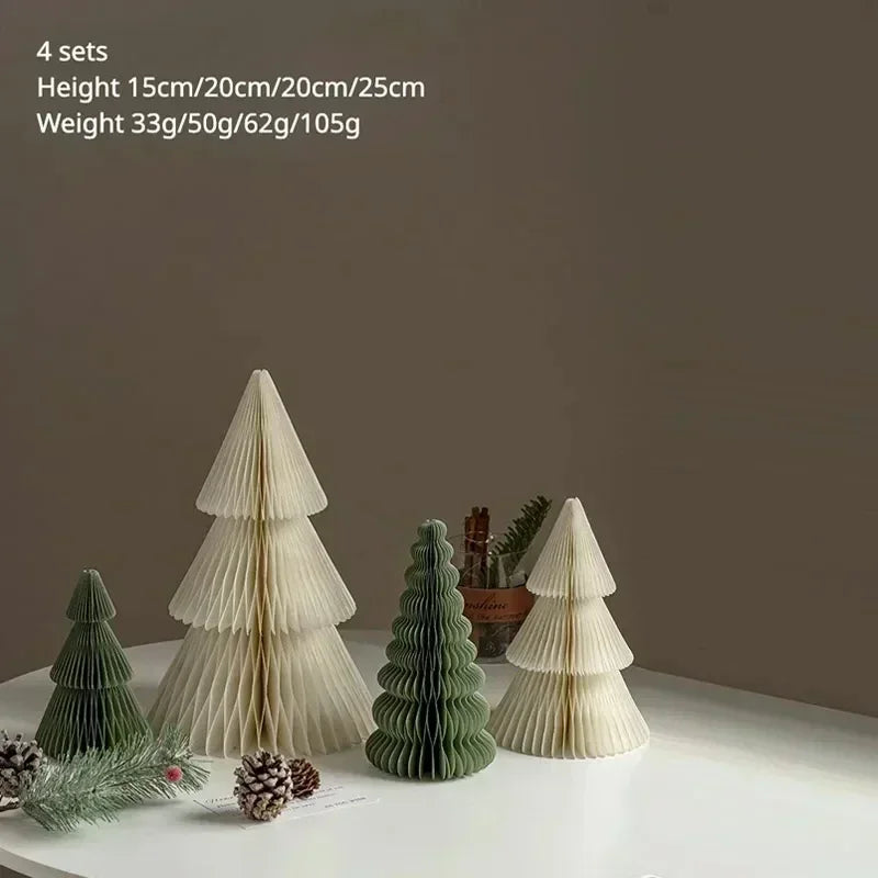 Christmas decoration paper christmas tree creative honeycomb folding table ornaments window scene decoration gift pendant