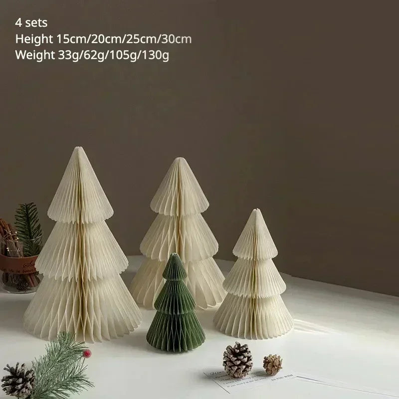 Christmas decoration paper christmas tree creative honeycomb folding table ornaments window scene decoration gift pendant