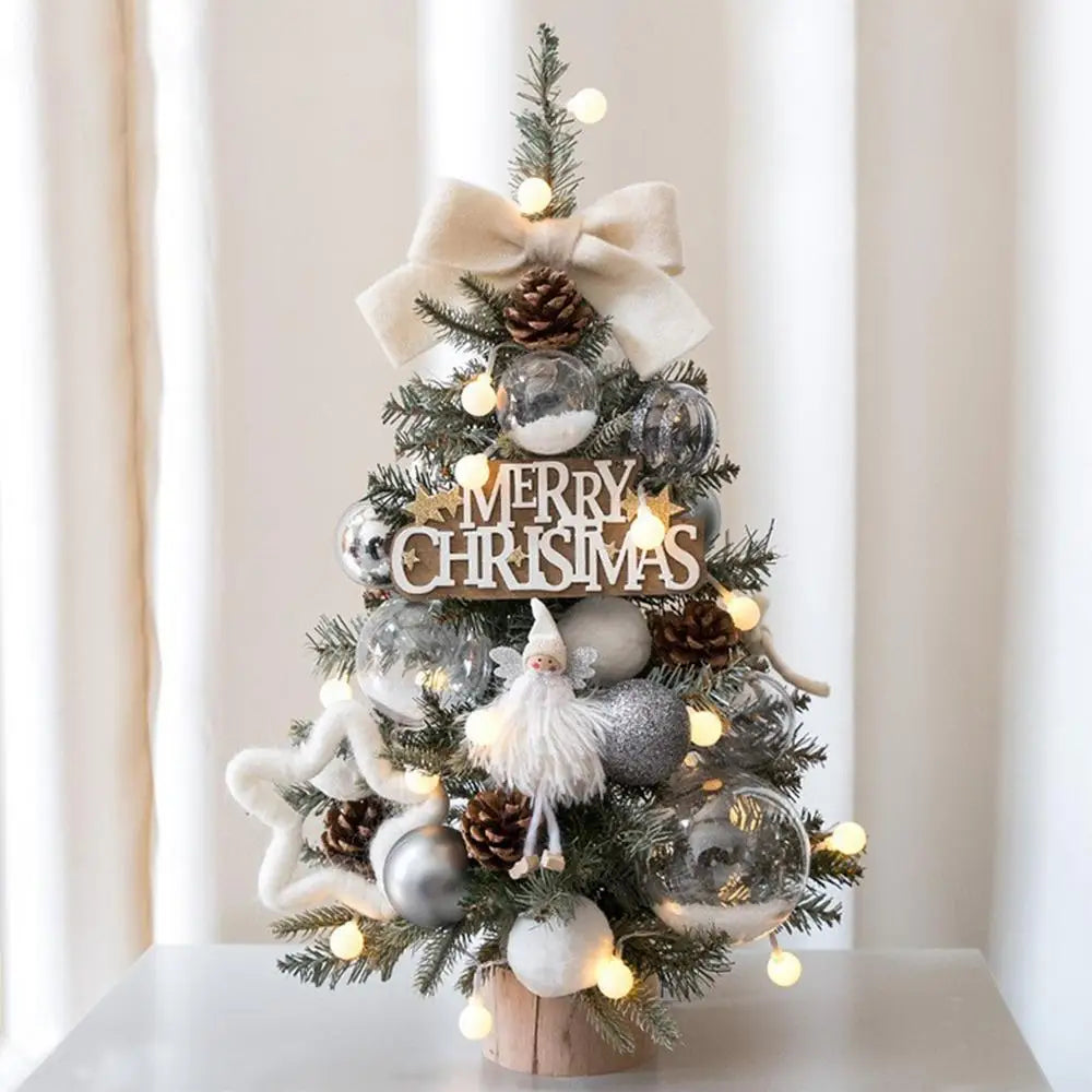 2025 New DIY Christmas Tree Mini Christmas Tree 45cm Tabletop Home Decoration Xmas Tree Ornaments Christmas Party New Year