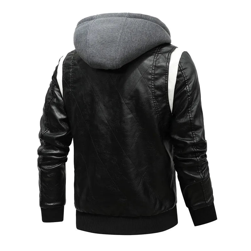 Autumn Winter Leather Jacket Men