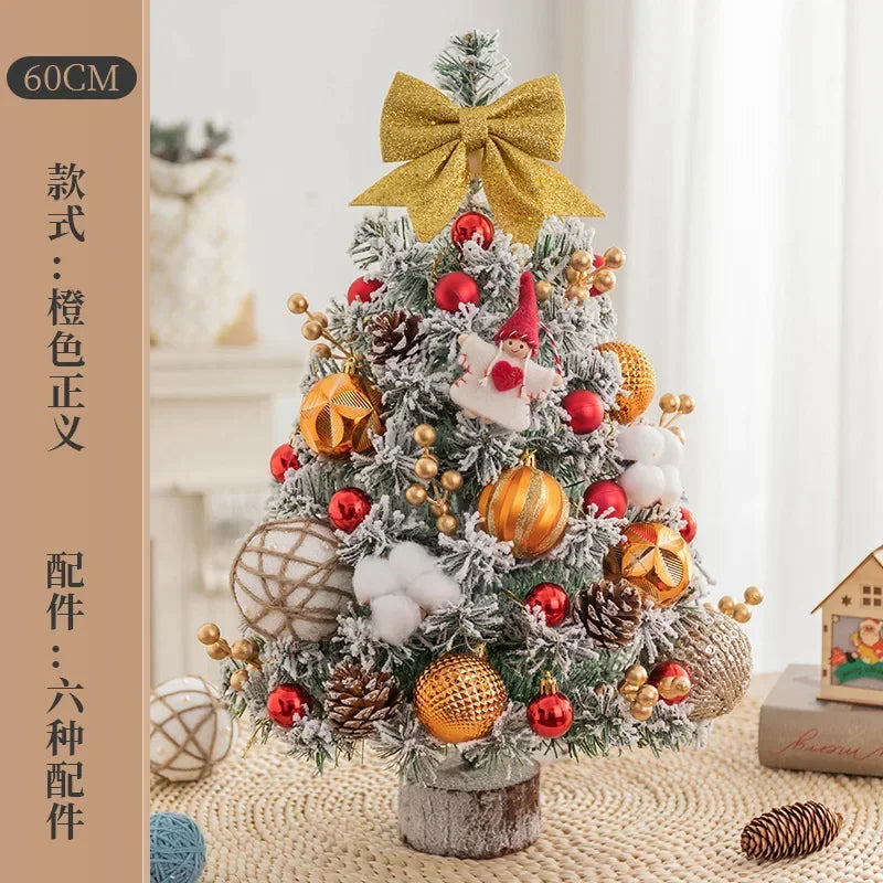 Christmas Decoration Christmas Tree Home Desktop Ornament 0.6 Meters Mini Desktop Ins Simulation Tree Package