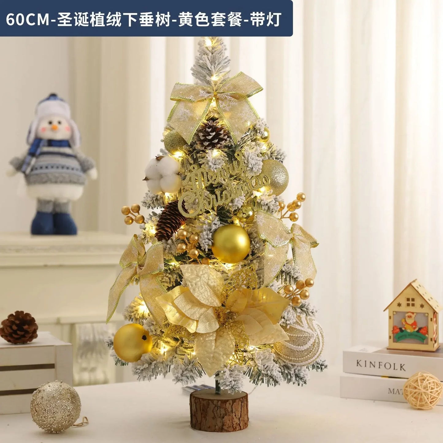 Christmas Decoration Christmas Tree Home Desktop Ornament 0.6 Meters Mini Desktop Ins Simulation Tree Package