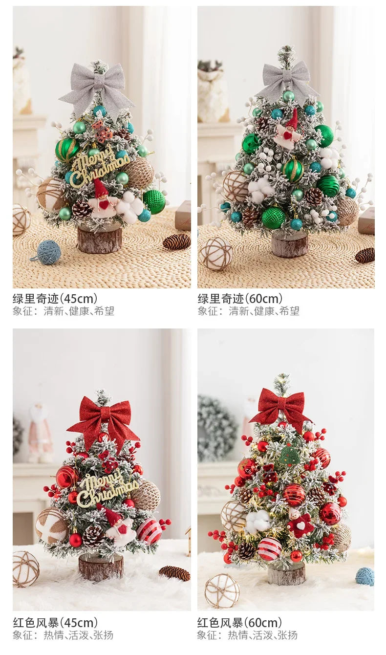 Christmas Decoration Christmas Tree Home Desktop Ornament 0.6 Meters Mini Desktop Ins Simulation Tree Package