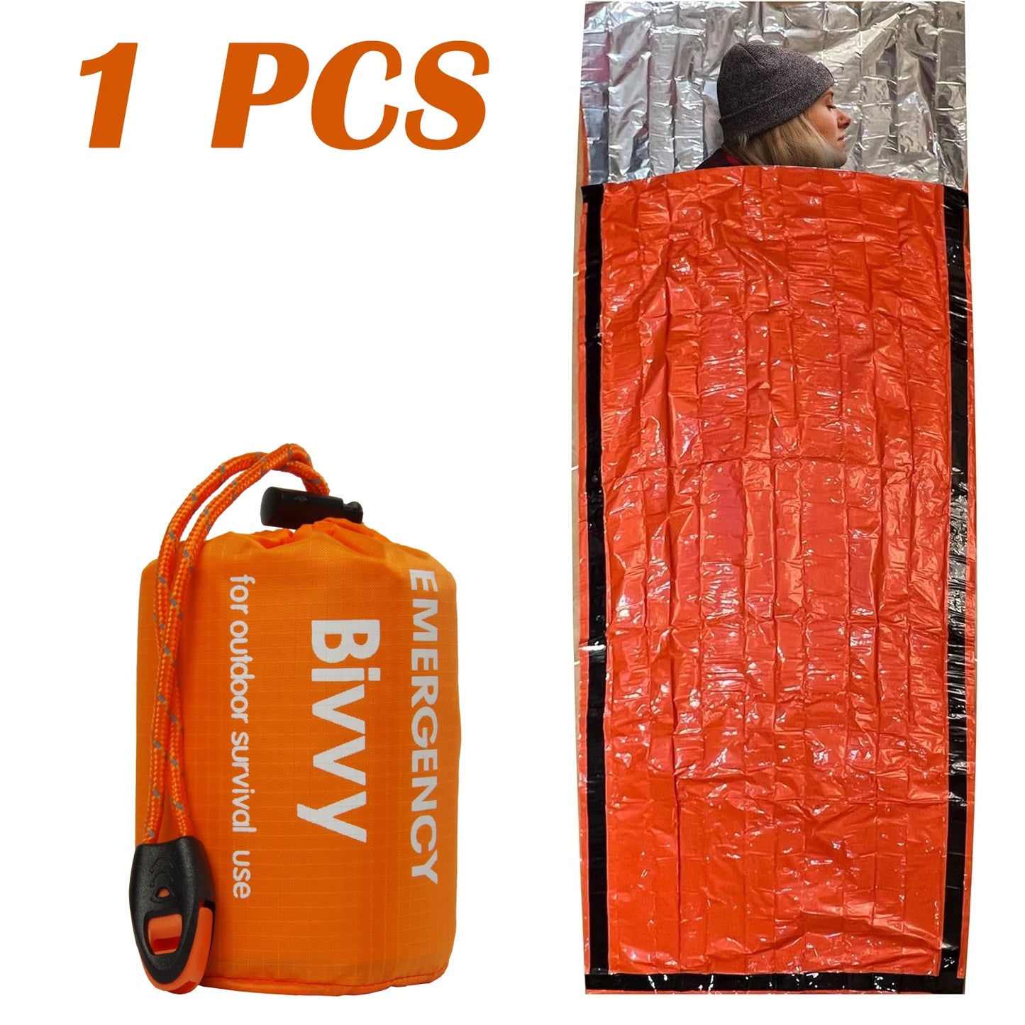 Emergency Sleeping Bag Survival Bag Survival Emergency Bivy Sack Portable Blanket Thermal Outdoor Camping Ultralight Gear Ifak