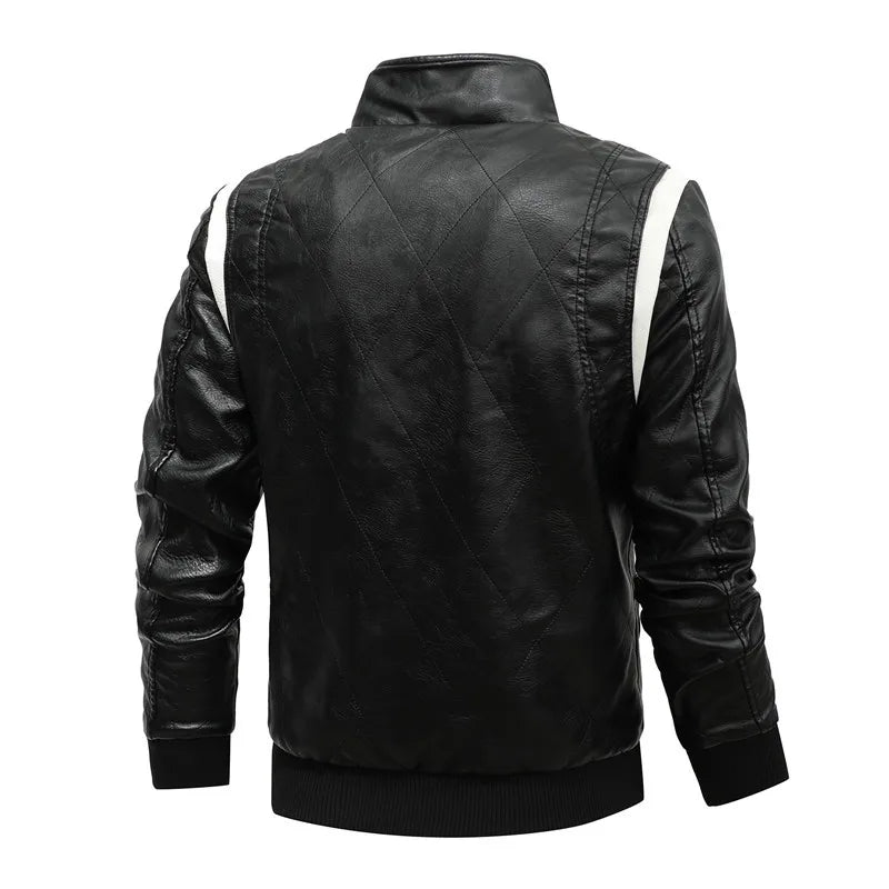 Autumn Winter Leather Jacket Men