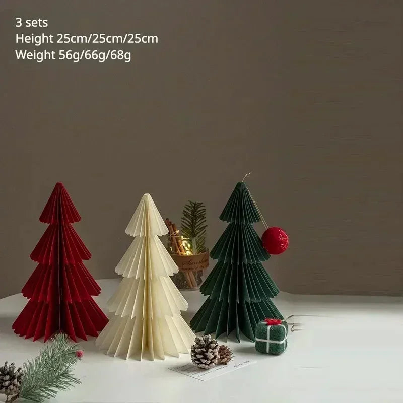 Christmas decoration paper christmas tree creative honeycomb folding table ornaments window scene decoration gift pendant