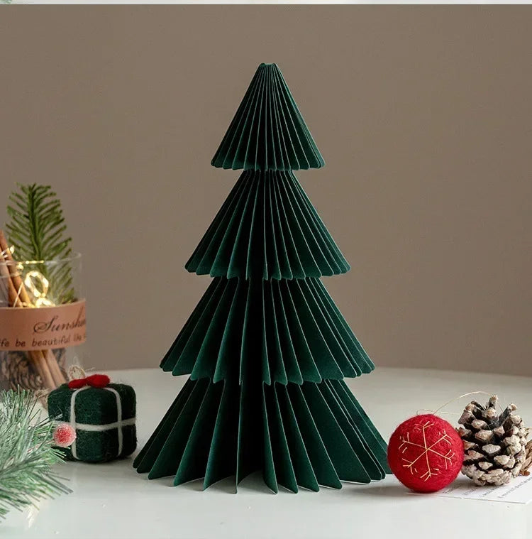 Christmas decoration paper christmas tree creative honeycomb folding table ornaments window scene decoration gift pendant