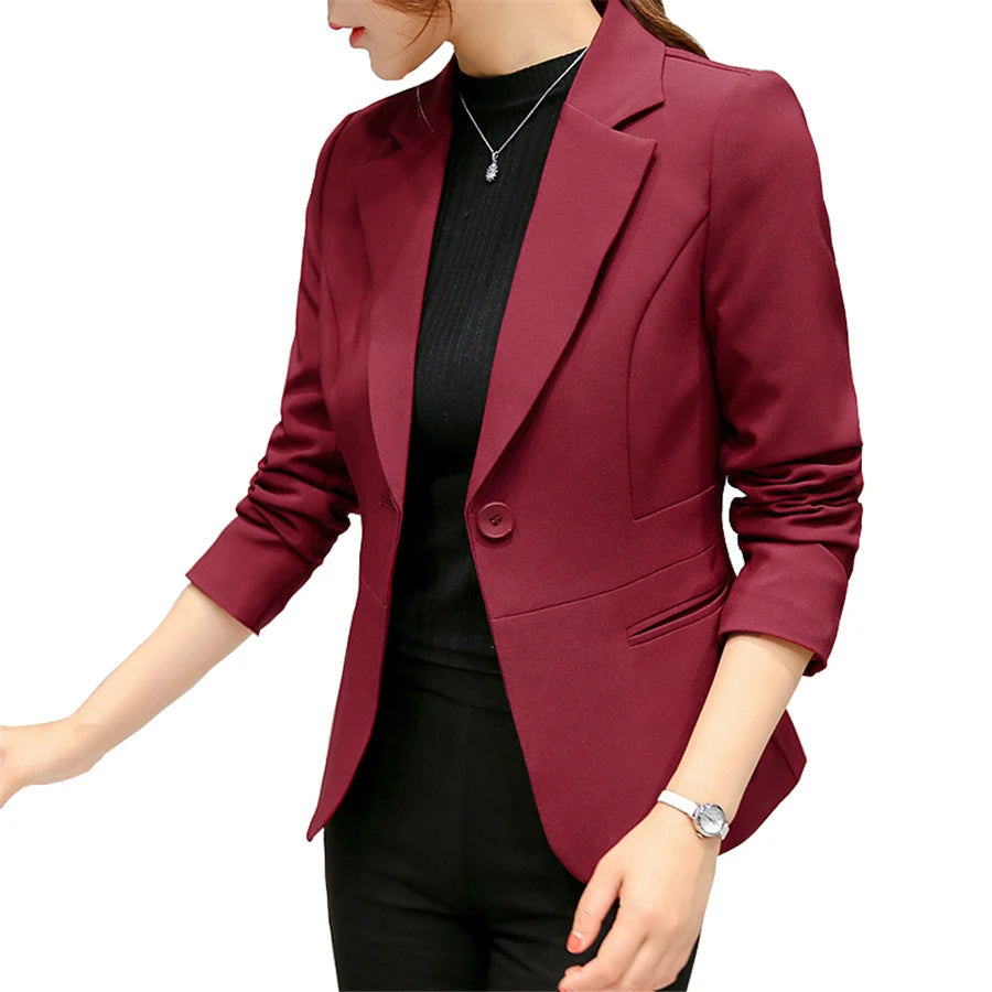 Female Tops Suit Blazer Femme Jackets