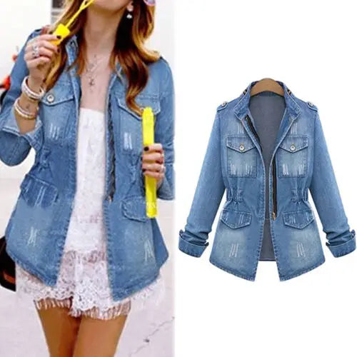 Women's Blue Jeans Denim Jacket