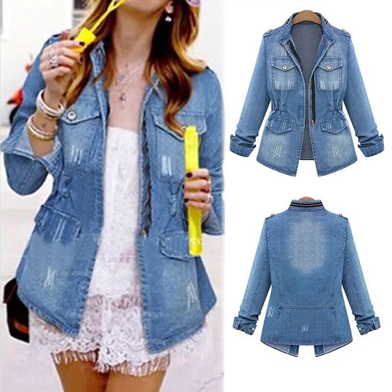 Women's Blue Jeans Denim Jacket