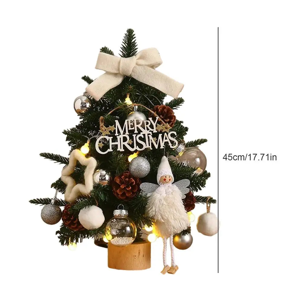 2025 New DIY Christmas Tree Mini Christmas Tree 45cm Tabletop Home Decoration Xmas Tree Ornaments Christmas Party New Year