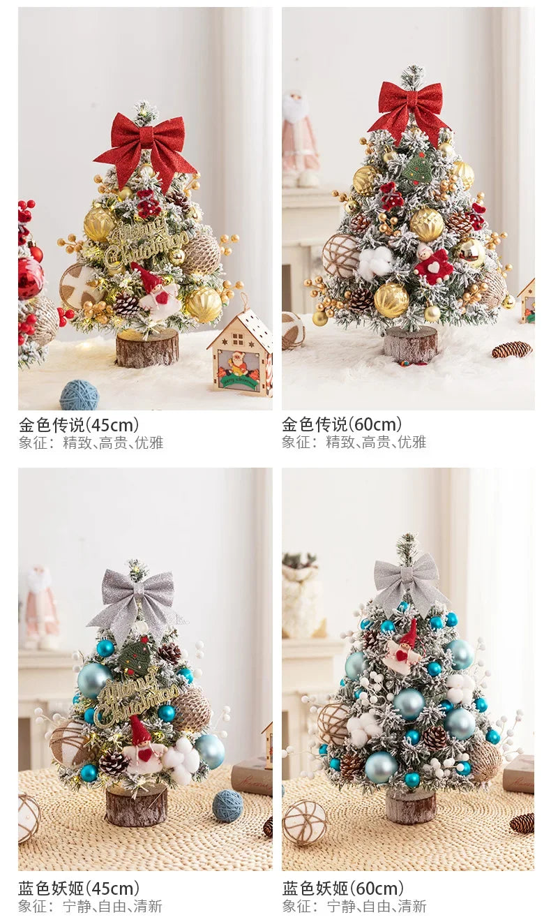 Christmas Decoration Christmas Tree Home Desktop Ornament 0.6 Meters Mini Desktop Ins Simulation Tree Package