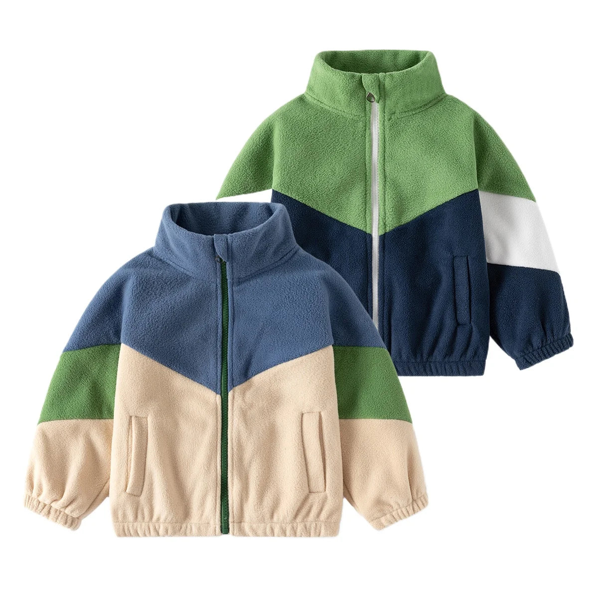 Boys' Casual Colorblock Zip-Up Jacket