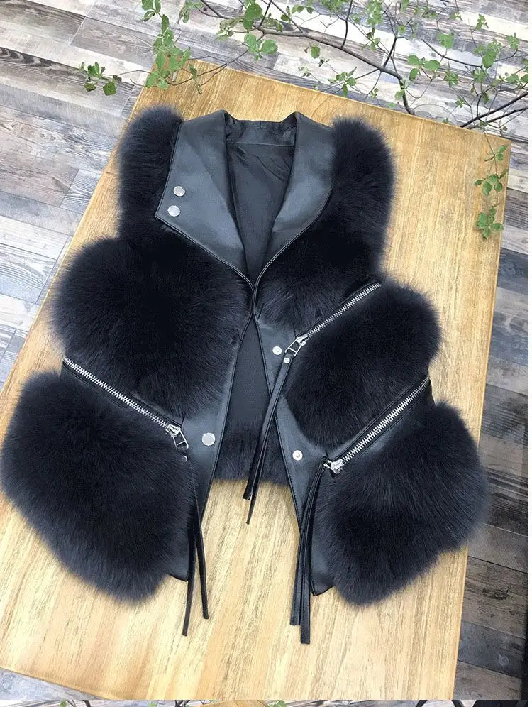 Fur Coat Women's Vest Short