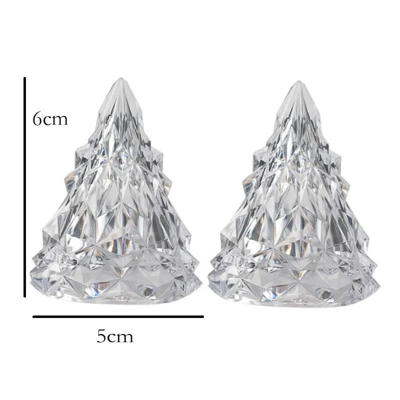 1/2Pcs Christmas Decoration 16CM Luminous Christmas Tree for Home Decor Xmas Party Navidad New Year New Year 2025 Gifts Ornament