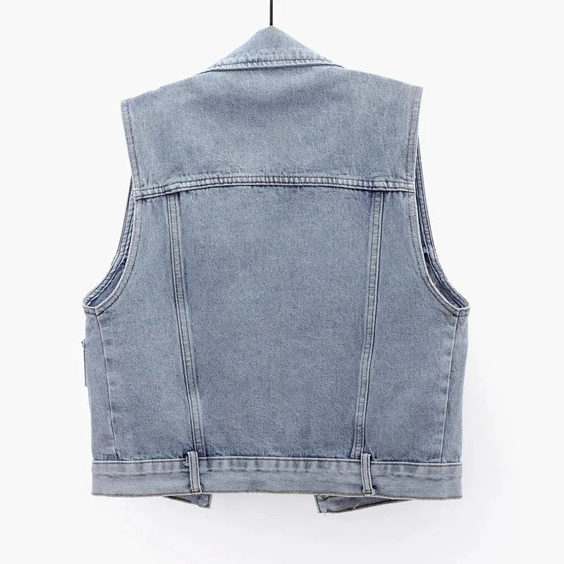 Denim Jacket Waistcoat Women's