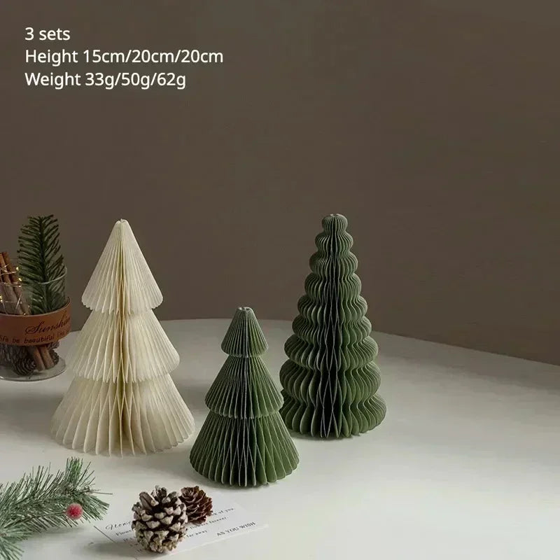 Christmas decoration paper christmas tree creative honeycomb folding table ornaments window scene decoration gift pendant