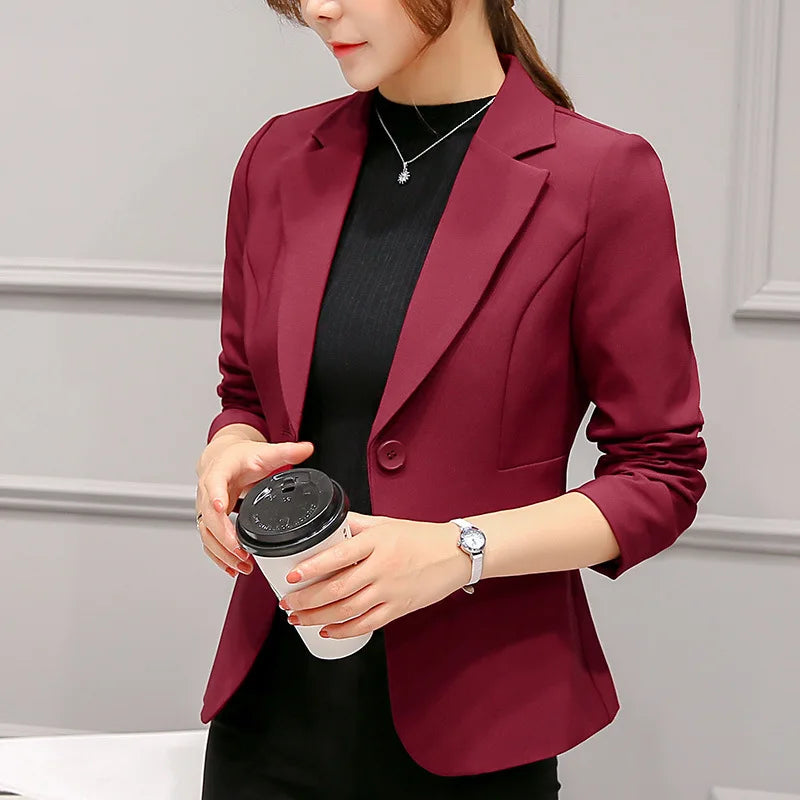 Female Tops Suit Blazer Femme Jackets