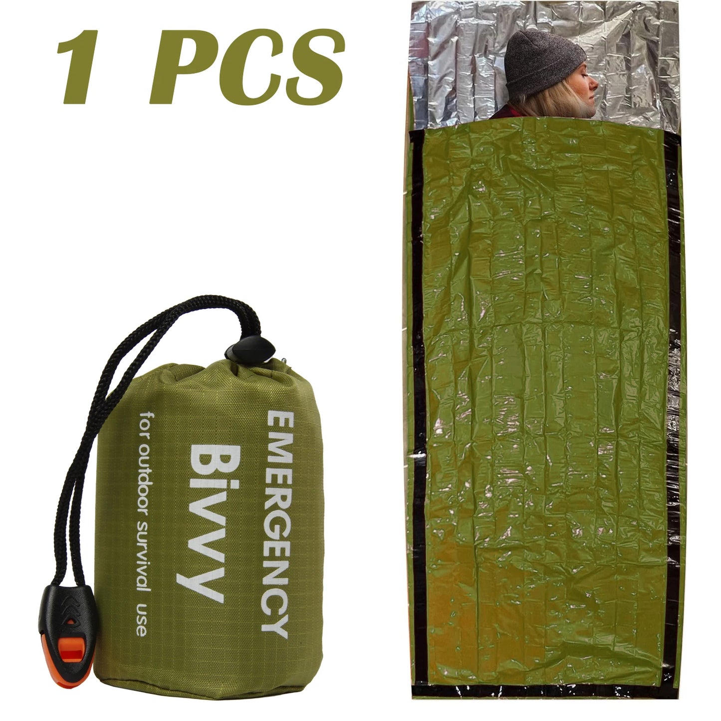 Emergency Sleeping Bag Survival Bag Survival Emergency Bivy Sack Portable Blanket Thermal Outdoor Camping Ultralight Gear Ifak