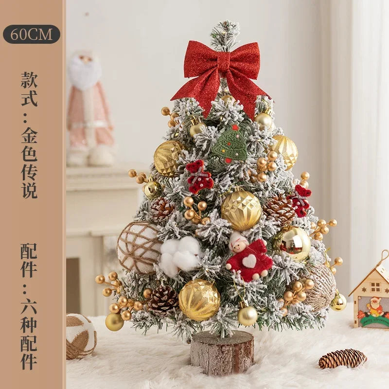 Christmas Decoration Christmas Tree Home Desktop Ornament 0.6 Meters Mini Desktop Ins Simulation Tree Package