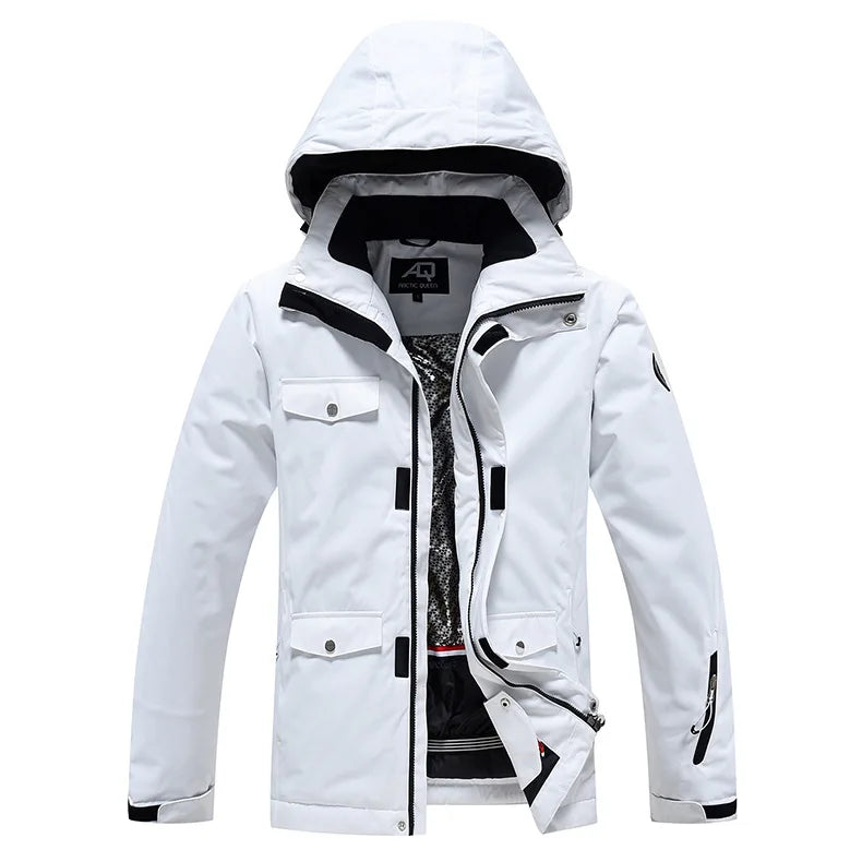 10K Pure White Ski Suit for Women, Snowboard Clothing Sets, Waterproof Windproof Skiing Jacket Pants Snow Overalls Couple Winter