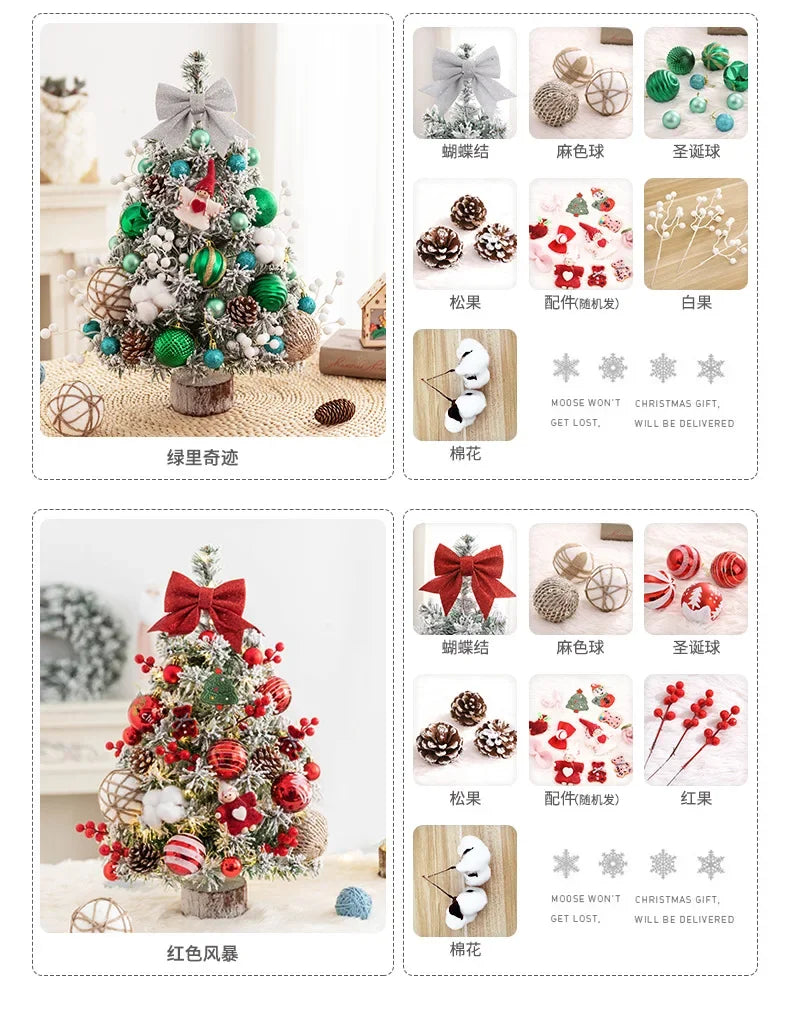 Christmas Decoration Christmas Tree Home Desktop Ornament 0.6 Meters Mini Desktop Ins Simulation Tree Package