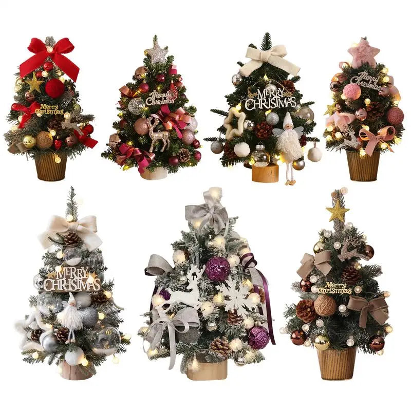 2025 New DIY Christmas Tree Mini Christmas Tree 45cm Tabletop Home Decoration Xmas Tree Ornaments Christmas Party New Year