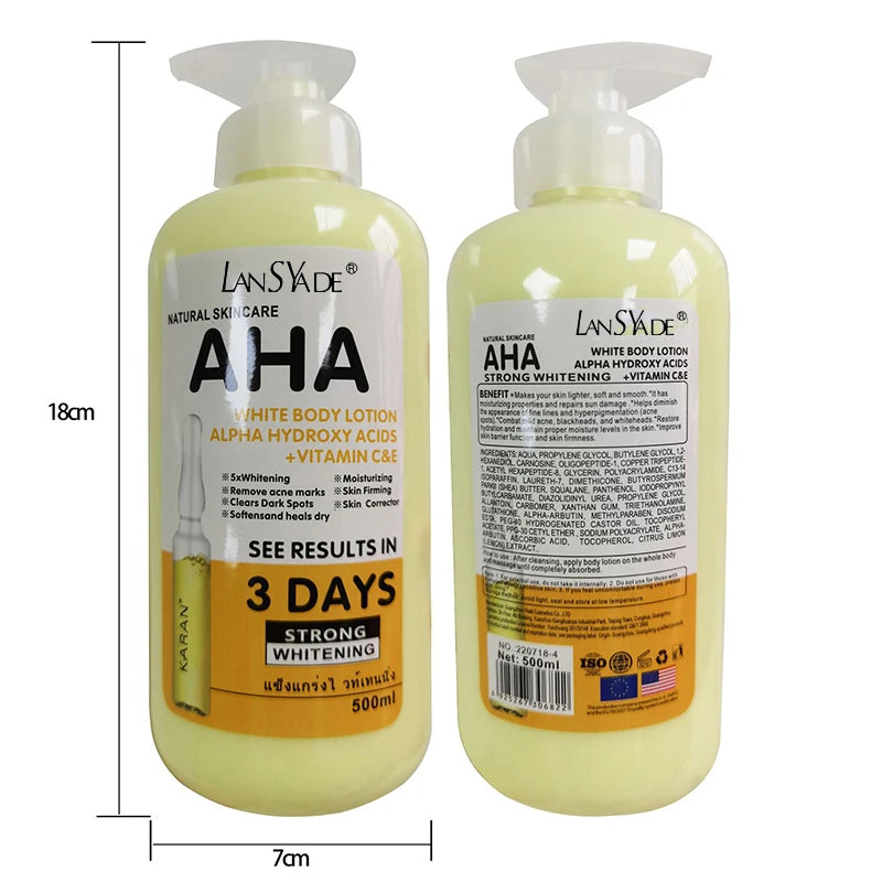 500ml AHA Whitening Body Cream