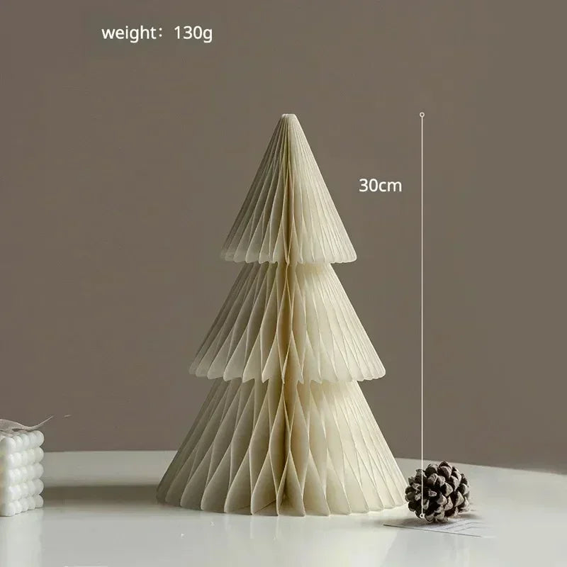 Christmas decoration paper christmas tree creative honeycomb folding table ornaments window scene decoration gift pendant