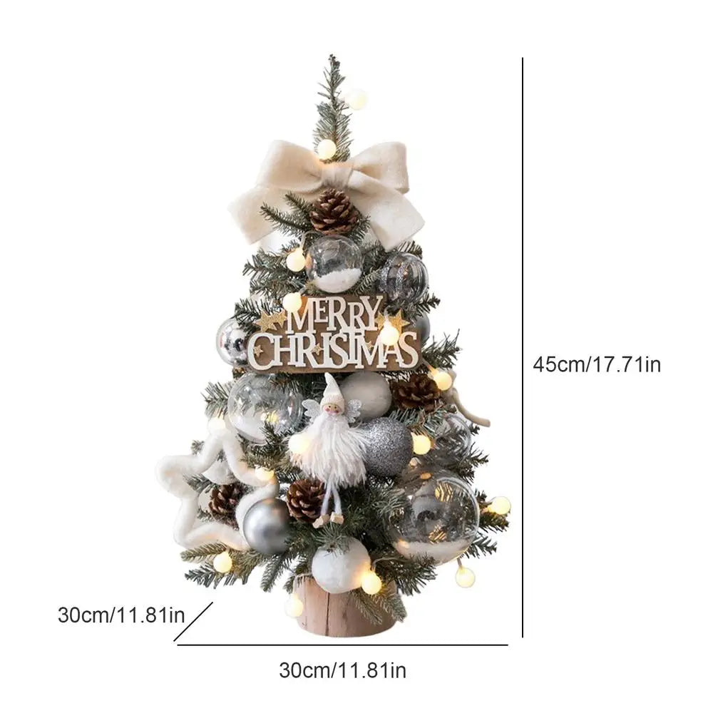 2025 New DIY Christmas Tree Mini Christmas Tree 45cm Tabletop Home Decoration Xmas Tree Ornaments Christmas Party New Year